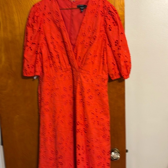 Red Eyelet Dress - Picture 3 of 3